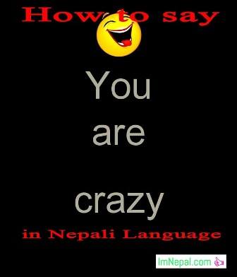 How to say you are crazy in Nepali language - learning nepali language through english language